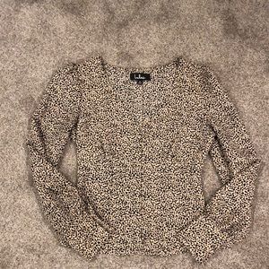Lulus Cheetah Blouse
